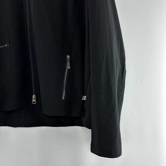 Chicos Lightweight Jacket Womens Size 3 US XL Black Full Zip Pockets Long Sleeve - Picture 3 of 7